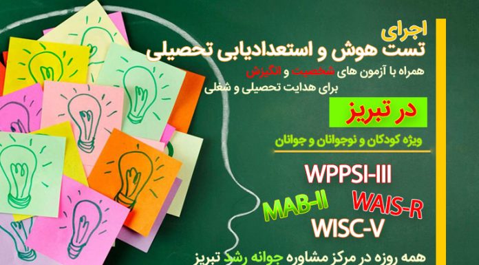 تست هوش و استعدادیابی – مفهوم و نظریههای هوش – ماهیت و هدف آزمونهای استعداد (MAB-II) – استانداردسازی و ویژگیهای روانسنجی آن تست هوش و استعدادیابی در تبریز- ویژه کودکان، نوجوانان و جوانان - مرکز مشاوره جوانه رشد تبریز