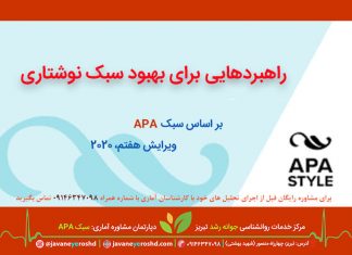 سبک APA – راهبردهایی برای بهبود نوشتار – ویرایش هفتم- ۲۰۲۰ دپارتمان مشاوره آماری - مرکز مشاوره جوانه رشد تبریز