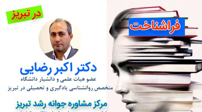 فراشناخت و مولفههای آن – دانش فراشناختی – نظارت فراشناختی و نظمدهی شخصی یادگیری . روانشناس ، مشاور ، مشاوره تحصیلی و شغلی در تبریز ، دکتر اکبر رضایی مشاور تحصیلی تبریز، مرکز مشاوره جوانه رشد تبریز
